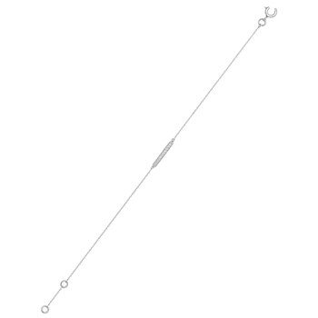 Bracelet Femme - Oxyde de zirconium - Or 18 Carats - Longueur : 18 cm