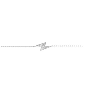 Bracelet Femme - Oxyde de zirconium - Or 18 Carats - Longueur : 18 cm