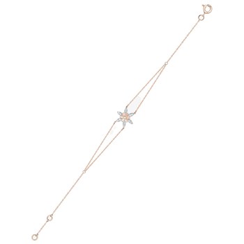 Bracelet Femme - Or 18 Carats - Diamant 0,08 Carats - Longueur : 18 cm