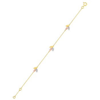 Bracelet Femme - Or 18 Carats - Diamant 0,06 Carats - Longueur : 18 cm