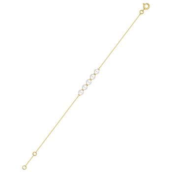 Bracelet Femme - perle - Or 18 Carats - Longueur : 18 cm