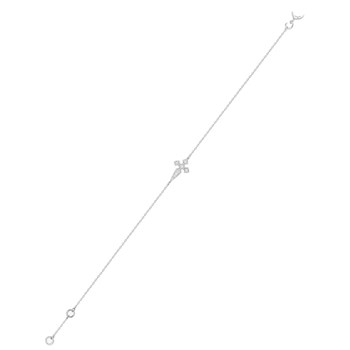 Bracelet Femme - Or 18 Carats - Diamant 0,04 Carats - Longueur : 18 cm