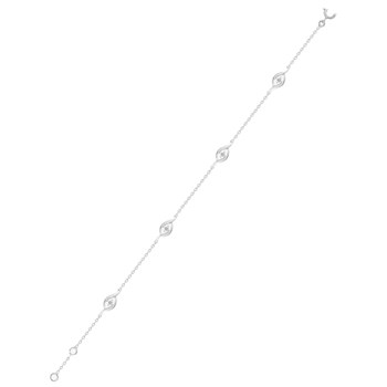 Bracelet Femme - Oxyde de zirconium - Or 18 Carats - Longueur : 18 cm