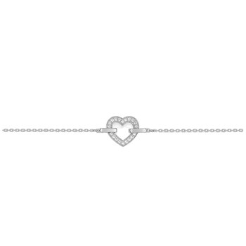 Bracelet Femme - Oxyde de zirconium - Or 18 Carats - Longueur : 18 cm