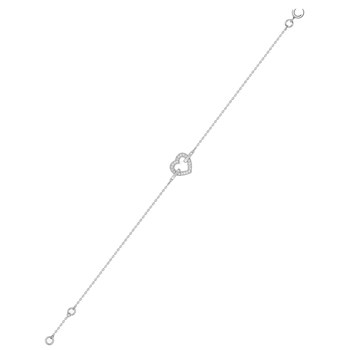 Bracelet Femme - Oxyde de zirconium - Or 18 Carats - Longueur : 18 cm