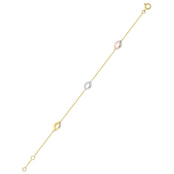 Bracelet Femme - Or 18 Carats - Longueur : 18 cm