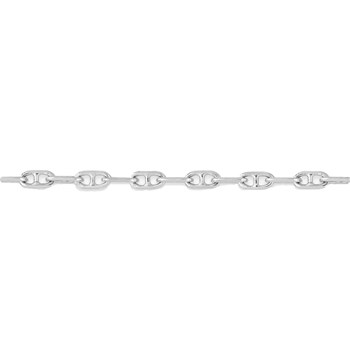 Bracelet mixte 18 cm - Forçat marine - Or blanc 18 Carats - Largeur 1.5 mm