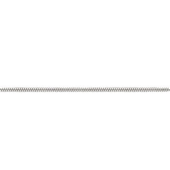 Bracelet femme 18 cm - Maille Serpentine ronde - Or  blanc 18 Carats - Largeur 0.8 mm