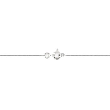 Bracelet femme 18 cm - Maille Serpentine ronde - Or  blanc 18 Carats - Largeur 0.8 mm