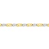 Bracelet homme 18 cm - Bicolore - Or 18 Carats - Largeur 5 mm - vue V2