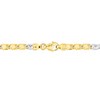 Bracelet mixte 18 cm - Bicolore - Or 18 Carats - Largeur 4 mm - vue V4