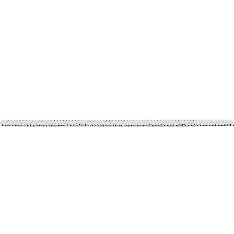 Bracelet femme 18 cm - Maille Serpentine carrée - Or blanc 18 Carats - Largeur 0.9 mm - vue 2