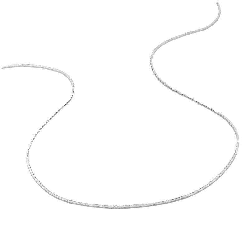 Bracelet femme 18 cm - Maille Serpentine carrée - Or blanc 18 Carats - Largeur 0.9 mm - vue 3