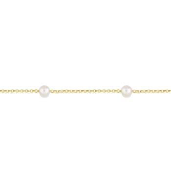 Bracelet femme 18 cm - perle - Or 18 Carats