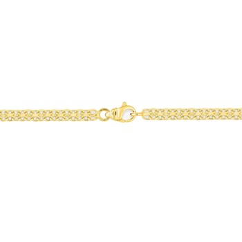 Bracelet femme 18 cm - Maille Bismarck - Or 18 Carats - Largeur 3.1 mm