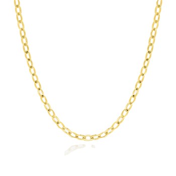 Bracelet femme 18 cm - Forçat miroir - Or 18 Carats