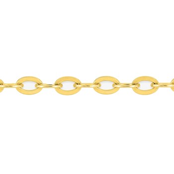 Bracelet femme 18 cm - Forçat miroir - Or 18 Carats