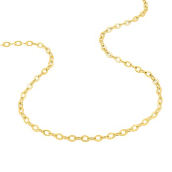 Bracelet femme 18 cm - Forçat miroir - Or 18 Carats
