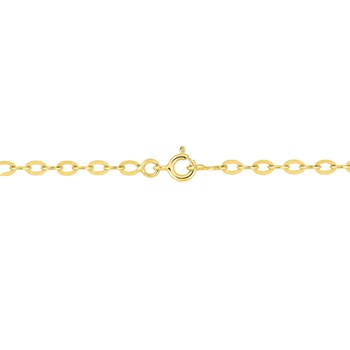 Bracelet femme 18 cm - Forçat miroir - Or 18 Carats