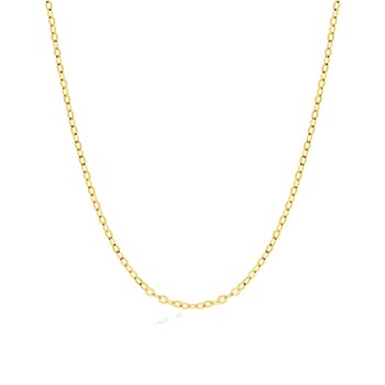 Bracelet femme 18 cm - Forçat miroir - Or 18 Carats