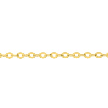 Bracelet femme 18 cm - Forçat miroir - Or 18 Carats