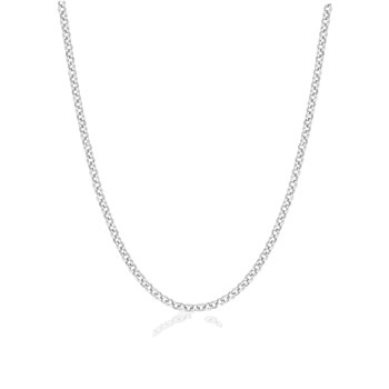 Bracelet femme 18 cm - Maille Jaseron - Or blanc 18 Carats - Largeur 1.8 mm