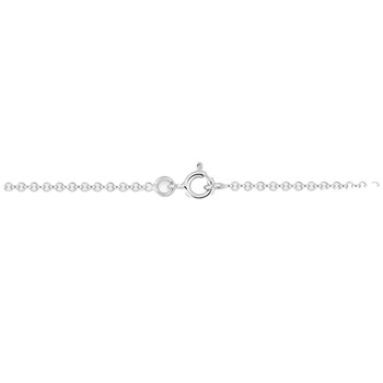 Bracelet femme 18 cm - Maille Jaseron - Or blanc 18 Carats - Largeur 1.8 mm