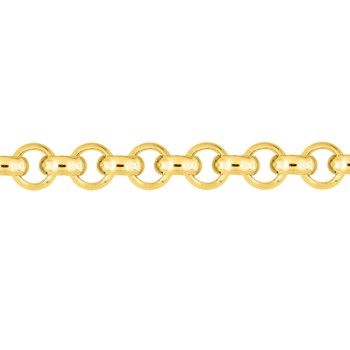 Bracelet femme 18 cm - Maille Jaseron - Or 18 Carats - Largeur 3.5 mm
