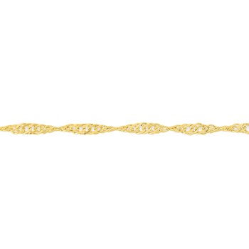 Bracelet femme 18 cm - Maille Singapour - Or 18 Carats - Largeur 1.2 mm