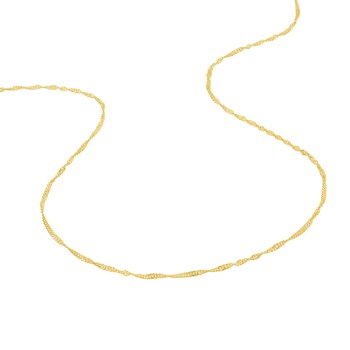 Bracelet femme 18 cm - Maille Singapour - Or 18 Carats - Largeur 1.2 mm