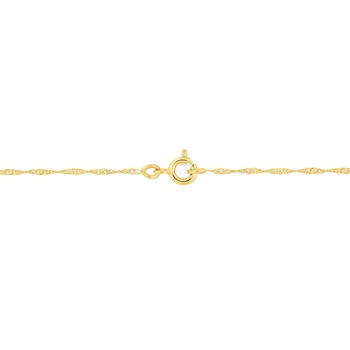Bracelet femme 18 cm - Maille Singapour - Or 18 Carats - Largeur 1.2 mm