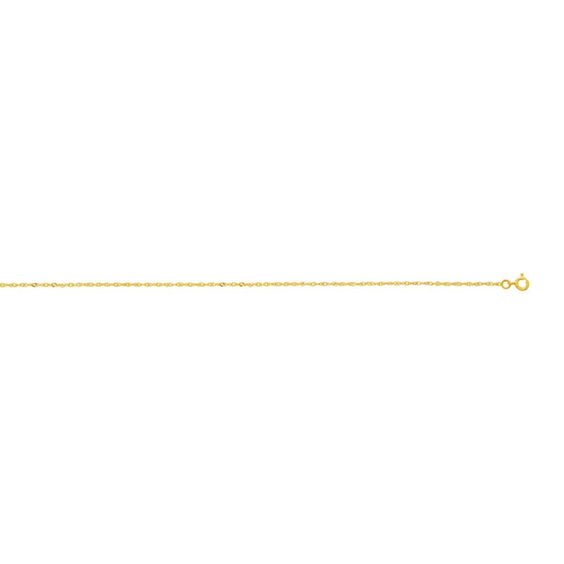 Chaîne de cheville femme - Or 18 Carats - longueur 25 cm