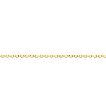 Chaîne mixte 40 cm - Forçat diamanté - Or 18 Carats - Largeur 0.74 mm