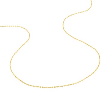 Chaîne mixte 40 cm - Forçat diamanté - Or 18 Carats - Largeur 0.85 mm