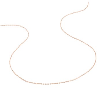 Chaîne femme 40 cm - Forçat diamanté - Or rose 18 Carats - Largeur 0.85 mm