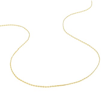Chaîne mixte 40 cm - Forçat diamanté - Or 18 Carats - Largeur 0.97 mm