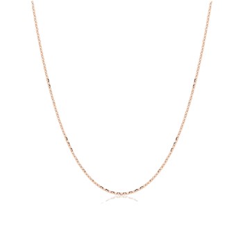 Chaîne femme 40 cm - Forçat diamanté - Or rose 18 Carats - Largeur 0.97 mm