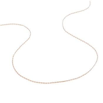 Chaîne femme 40 cm - Forçat diamanté - Or rose 18 Carats - Largeur 0.97 mm