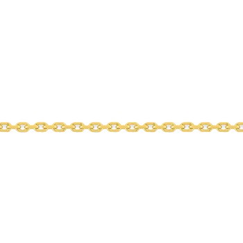 Chaîne mixte 40 cm - Forçat Diamanté - Or 18 Carats - Largeur 1.15 mm