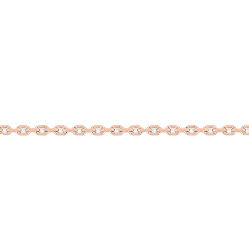 Chaîne femme 40 cm - Maille Forçat diamanté - Or rose 18 Carats - Largeur 1.15 mm - vue 2