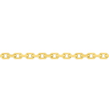 Chaîne mixte 40 cm - Maille Forçat diamanté - Or 18 Carats - Largeur 1.75 mm