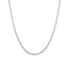 Chaîne mixte - Maille Forçat diamanté - Or blanc 18 Carats - Largeur 2.45 mm - vue V1