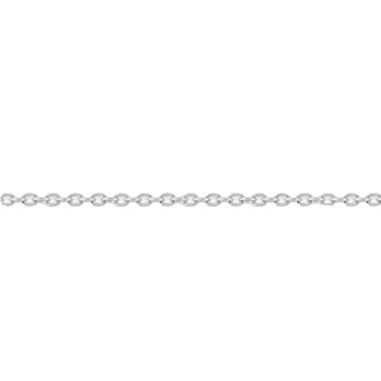 Chaîne femme 40 cm - Maille Forçat rond - Or blanc 18 Carats - Largeur 0.90 mm