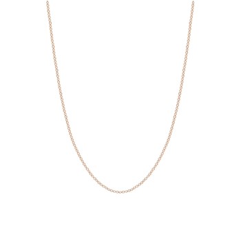 Chaîne femme 40 cm - Maille Forçat rond - Or rose 18 Carats - Largeur 0.90 mm
