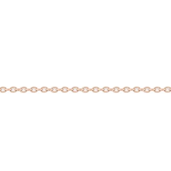 Chaîne femme 40 cm - Maille Forçat rond - Or rose 18 Carats - Largeur 0.90 mm