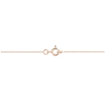 Chaîne femme 40 cm - Maille Forçat rond - Or rose 18 Carats - Largeur 0.90 mm