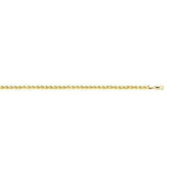 Bracelet Femme 18 cm - Maille Corde - Or 18 Carats - Largeur chaîne : 4 mm