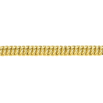 Bracelet Maille Américaine 18 cm - Femme - Or 18 Carats - Largeur chaîne : 8 mm