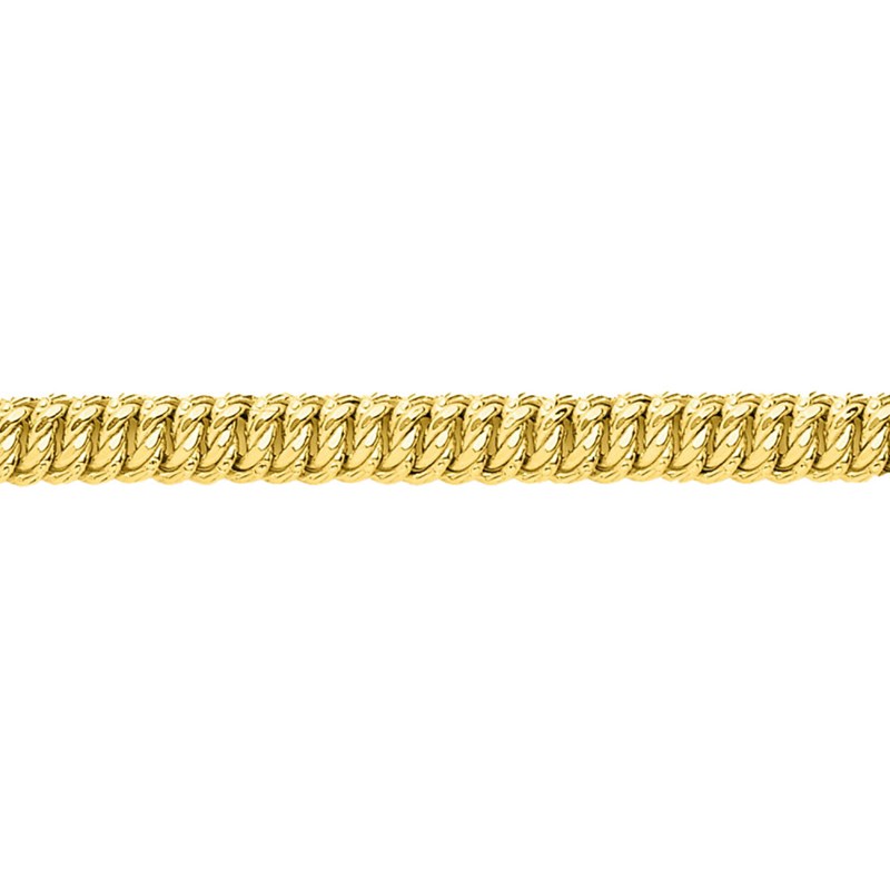 Bracelet Maille Américaine 18 cm - Femme - Or 18 Carats - Largeur chaîne : 8 mm - vue 2
