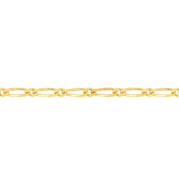 Bracelet Mixte 18 cm - Cheval alterné - Or 18 Carats - Largeur 1.4 mm
